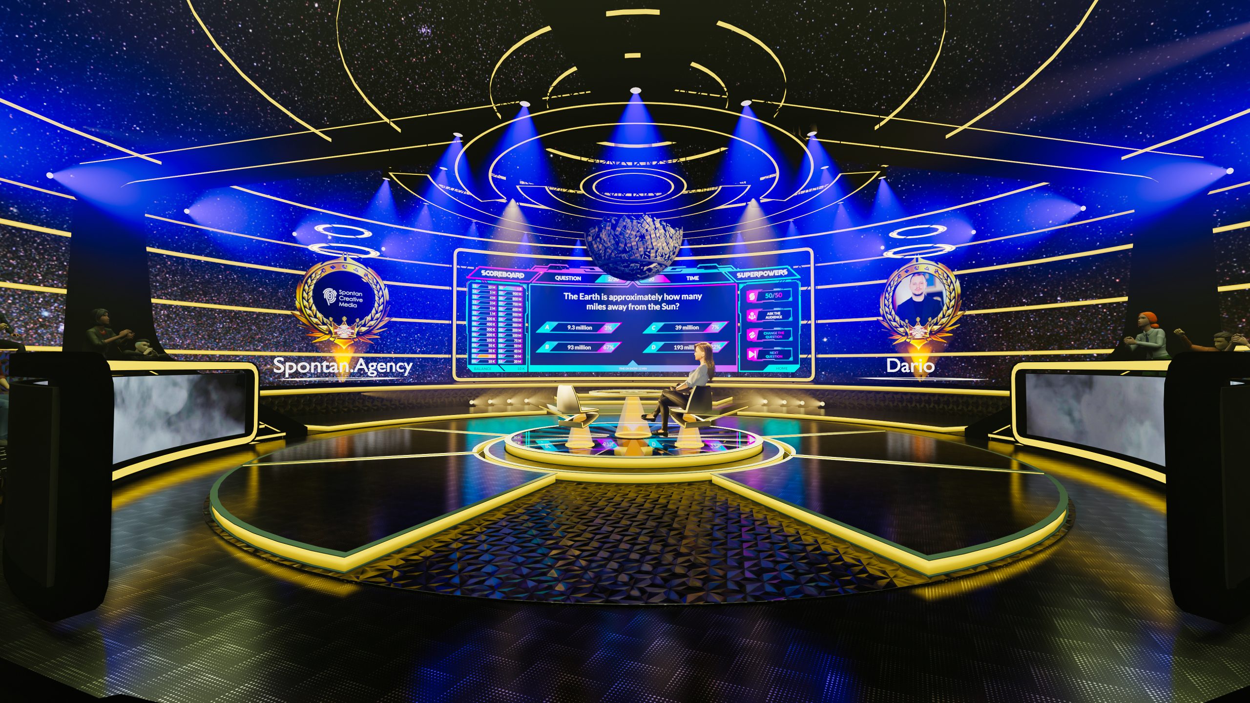 Every question pulls you deeper into this VR Trivia Adventure, where neon lights meet psychological warfare.